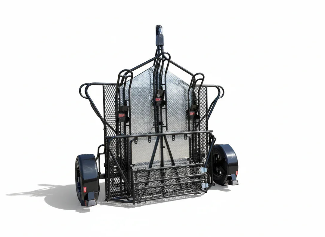 Trinity MT3 3-Rail Stand-Up Folding Motorcycle Trailer – 2000 lb Load Capacity